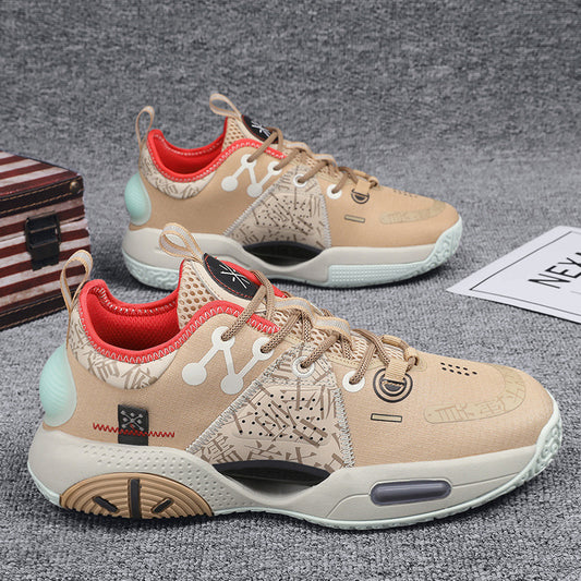 Low-top basketball shoes that go with everything, versatile for both running and casual wear, available in various light colors.