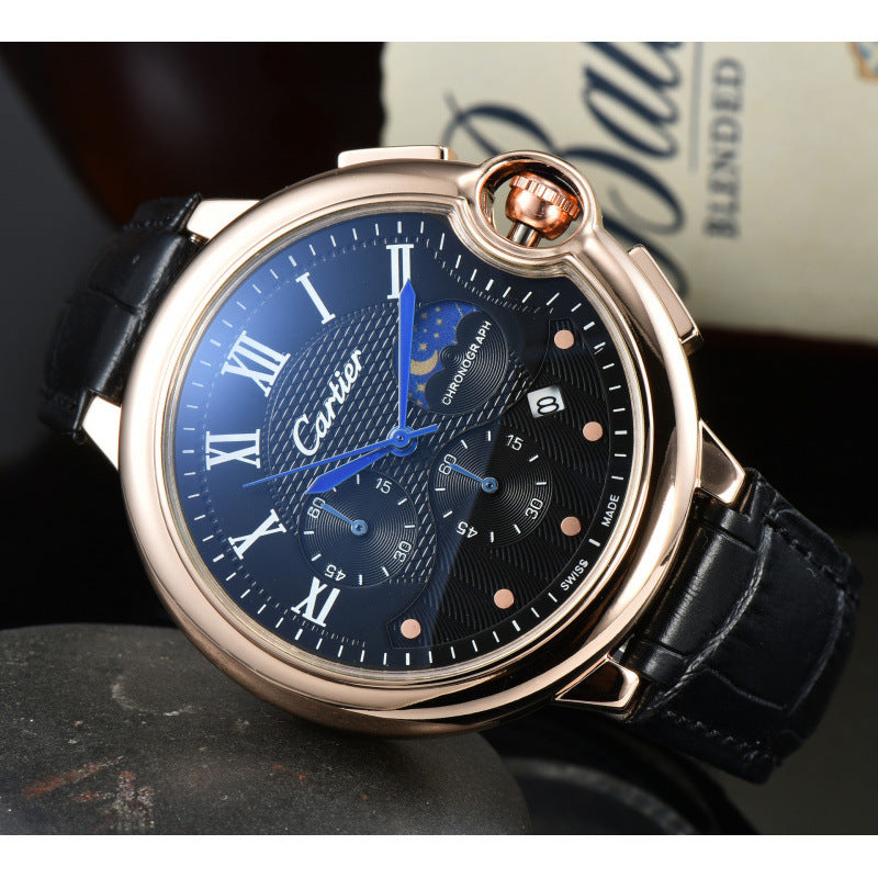 New Mens Business Watch With A Rubber Strap