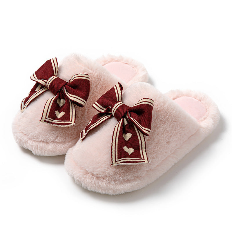 Women’s soft and comfortable slippers with a fashionable bow in various colors