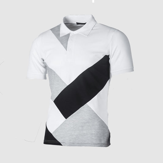 Men’s polo shirt in black, gray, and white color combinations, made of high-quality material
