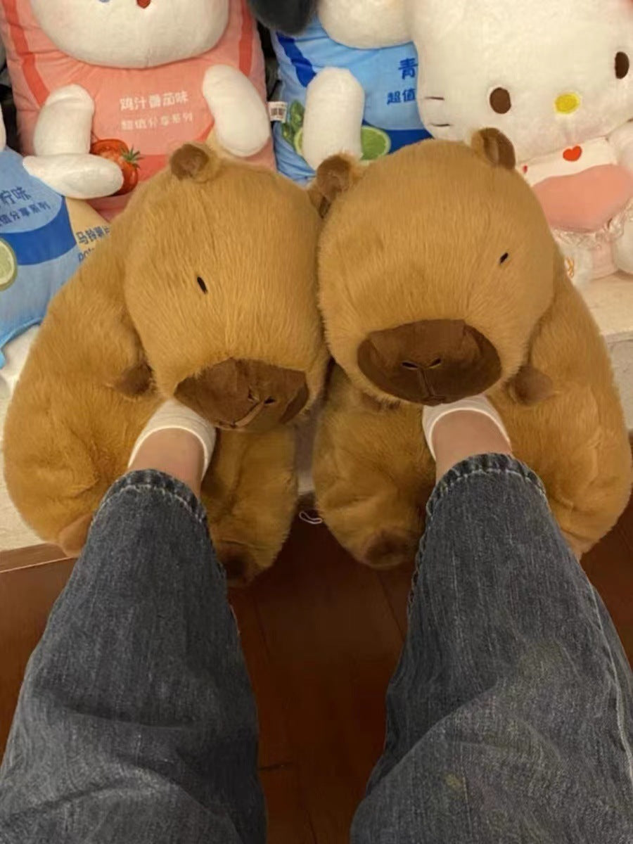 Plush bear women’s slippers in various styles