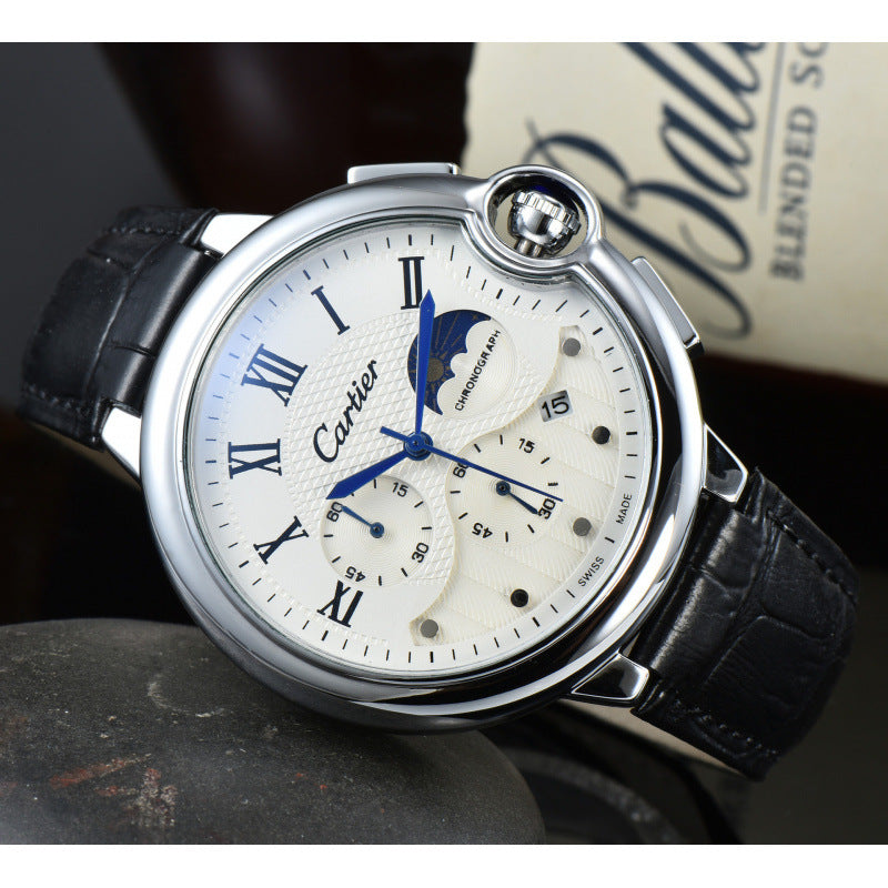 New Mens Business Watch With A Rubber Strap