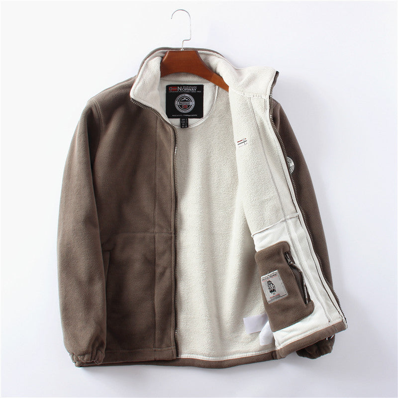 Casual men’s jacket made of perfectly warm material