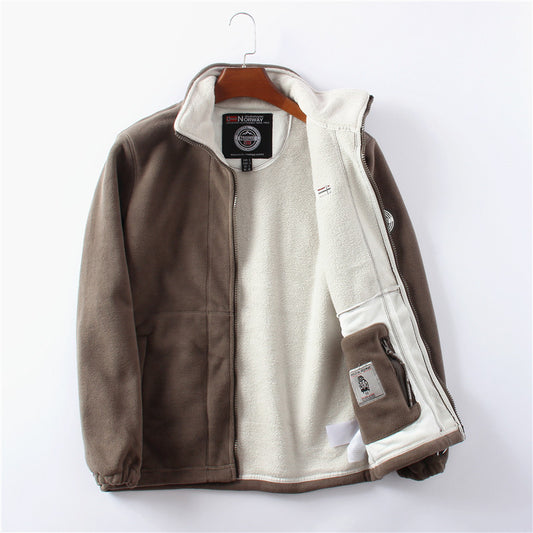 Casual men’s jacket made of perfectly warm material