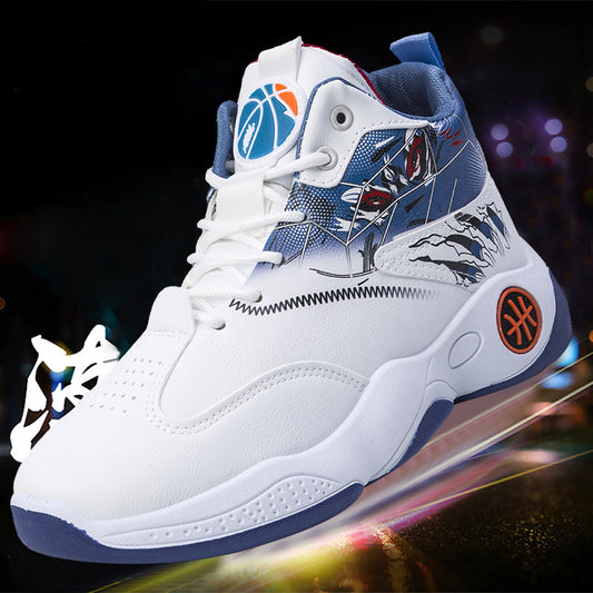 High-top basketball shoes for extra ankle support, lightweight with perfect fashion details.