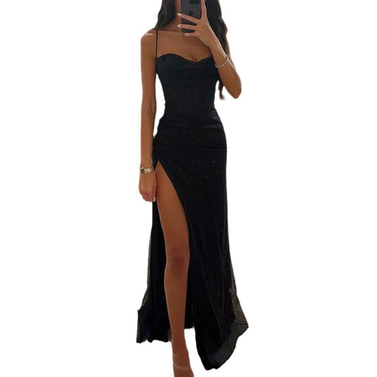 Dress for women with a stylish slit on one leg. Perfect for all occasions and for every lady.
